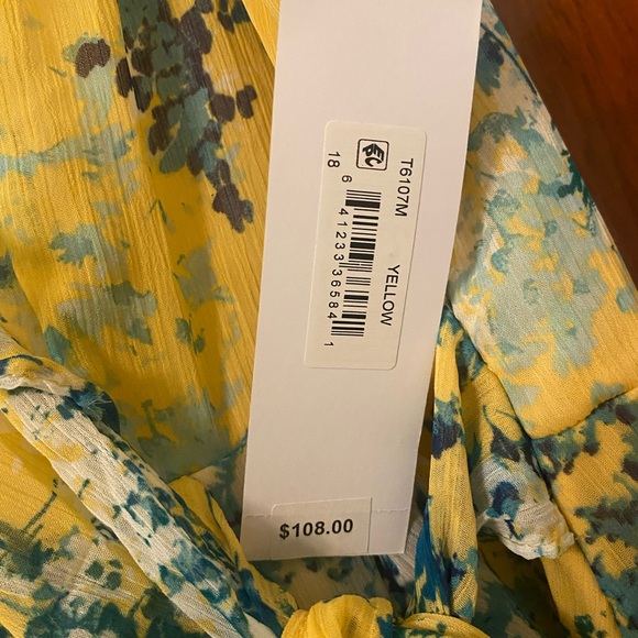 London Times US 18 floral dress yellow - Picture 5 of 5